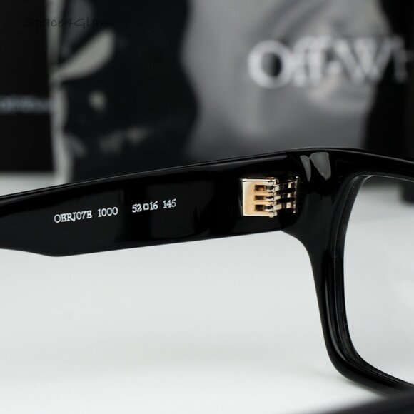 Off-White Men Eyeglasses Black Square OERJ07E STYLE 7E 1000 NEW AUTHENTIC - Picture 6 of 8